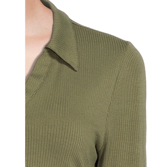 Women’s Ruched Rib Knit Tops - Picture 4 of 4